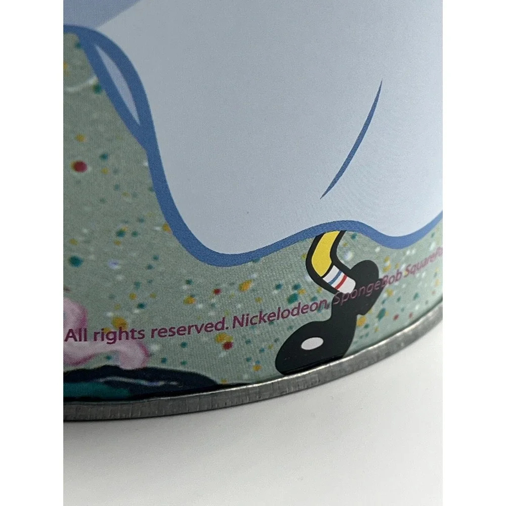 Vintage‎ Nickelodeon SpongeBob SquarePants Tin Pail Bucket w/ Handle 2004